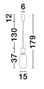 PERENE függesztéklámpa Luces Exclusivas LE44466 small 3