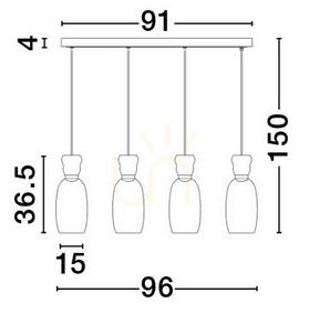 PERENE függesztéklámpa Luces Exclusivas LE44469 small 2