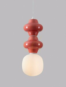 Fehér VILROSA Luces Exclusivas LE44558 kerámia és üveg függőlámpa small 2