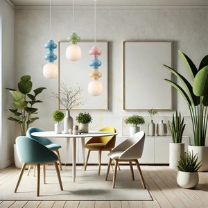 Kék-fehér függőlámpa Luces Exclusivas VILROSA LE44560 E14 215 cm small 4