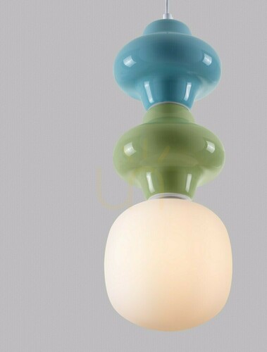Jelölje be Luces Exclusivas VILROSA LE44563 zöld-kék függőlámpa 1×E14