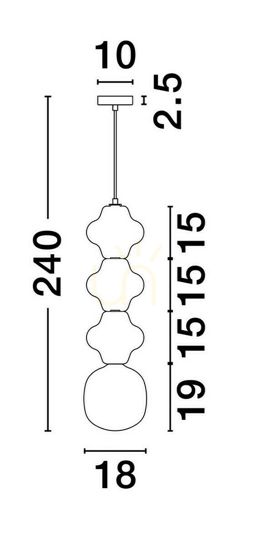 Kijelző VILROSA Luces Exclusivas függőlámpa LE44567 VILROSA Luces Exclusivas függőlámpa LE44567