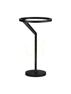 ZUDANEZ Luces Exclusivas LE44778 asztali lámpa – fekete, 16 W-os LED gyűrű, érintéssel fényerőszabályozható small 0
