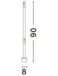 CATACAOS Luces Exclusivas LE73751 kültéri állólámpa matt fekete LED 9 W 378 lm 3000 K IP65 90 cm small 1