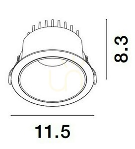 Fehér süllyesztett lámpa Luces Exclusivas ARAMIEL LE65119 LED 20 W 1127,7 lm 3000 K IP20 small 1