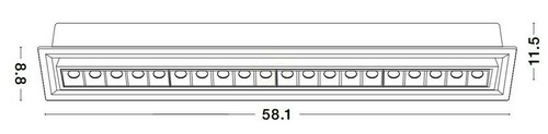 Jelölje be MURELIA Luces Exclusivas LE65131 fekete süllyesztett LED lámpa 22,5 W