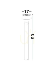 FRAVELA napelemes állólámpa fekete 90 cm mozgásérzékelővel Luces Exclusivas LE75125 small 4
