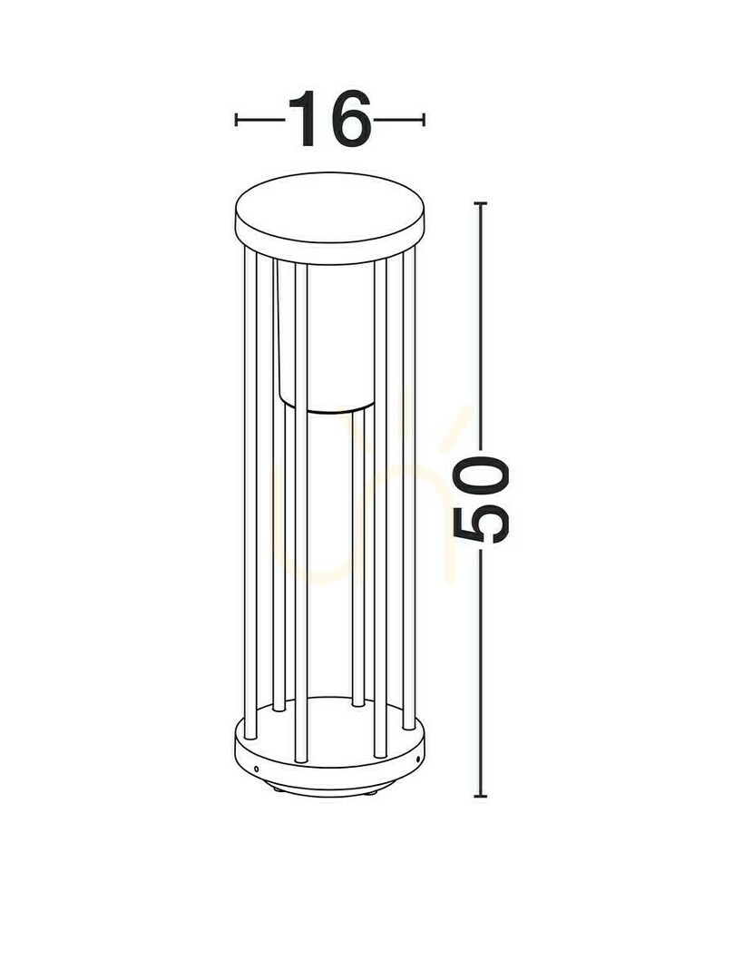 Kijelző Luces Exclusivas MONTIVA LE75173 antracit kerti lámpa E27 IP65 50 cm Luces Exclusivas MONTIVA LE75173 antracit kerti lámpa E27 IP65 50 cm