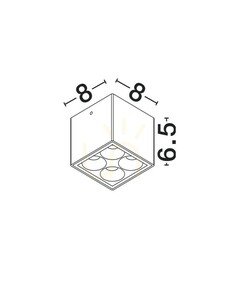 Luces Exclusivas JUNERIO fehér kültéri LED mennyezeti lámpa 8 W 3000 K LE75263 small 2