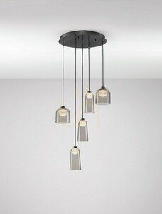 Luces Exclusivas TAVENCO LE45214 rózsaszín-fekete LED függőlámpa 24 W 3000 K small 1