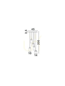 Luces Exclusivas TAVENCO LE45214 rózsaszín-fekete LED függőlámpa 24 W 3000 K small 3