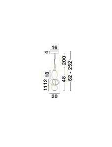 Luces Exclusivas CASURNO LE45221 LED függőlámpa, bézs, 20 cm small 3