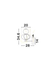 CASURNO Luces Exclusivas fali lámpa LE45227 small 3