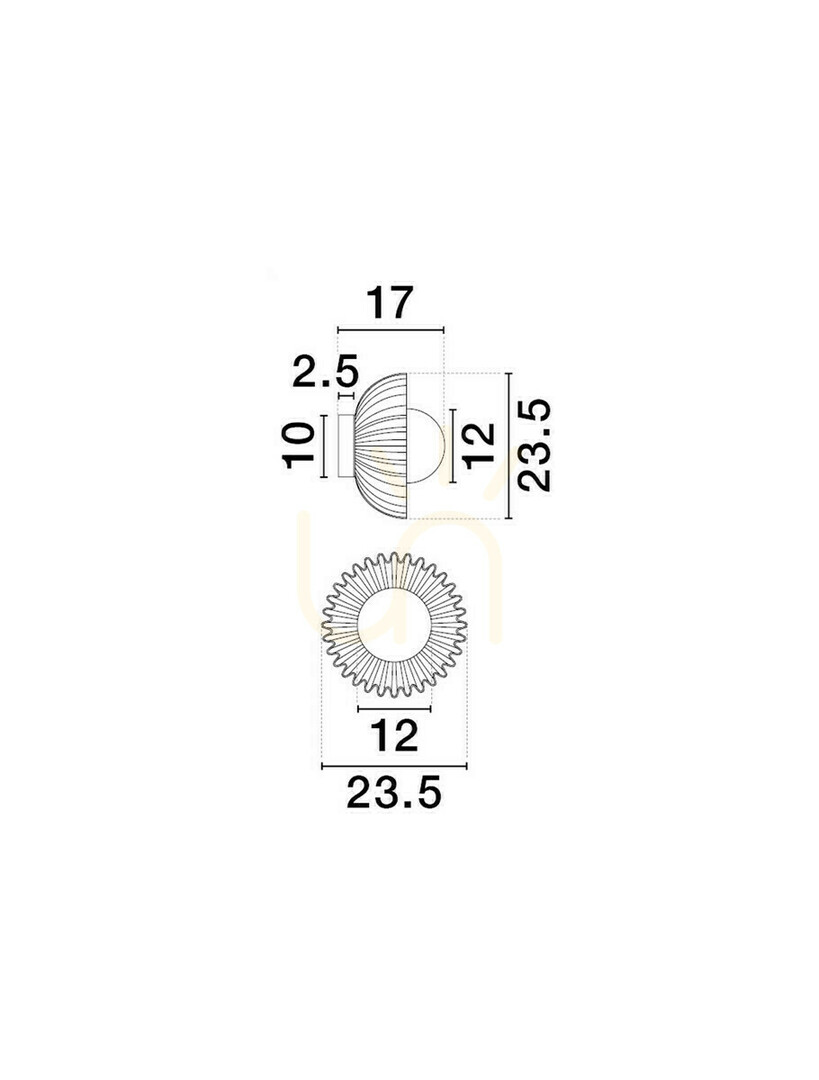 Kijelző ALMENDA fali lámpa Luces Exclusivas LE45270 ALMENDA fali lámpa Luces Exclusivas LE45270
