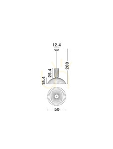 Luces Exclusivas GIRONTO LE45305 fehér gipsz függesztéklámpa, 50 cm small 3