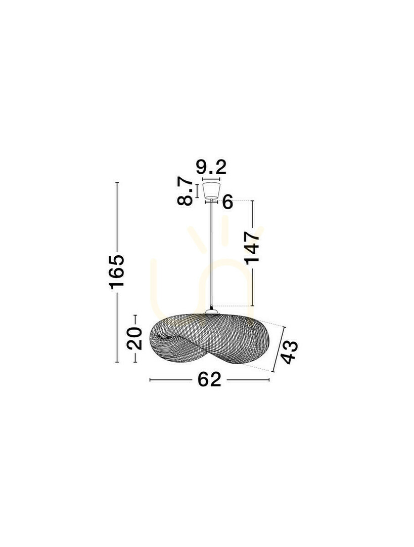 Kijelző NULVERO Luces Exclusivas függőlámpa LE45365 NULVERO Luces Exclusivas függőlámpa LE45365