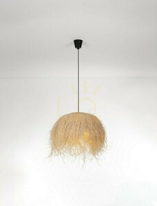 OVINCIA Luces Exclusivas LE45370 függőlámpa natúr rattan 1xE27 65 cm small 1
