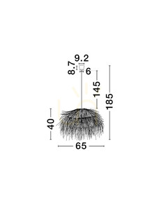 OVINCIA Luces Exclusivas LE45370 függőlámpa natúr rattan 1xE27 65 cm small 3