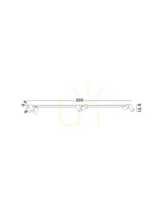 Luces Exclusivas FALORIA LE45654 fehér mennyezeti spotlámpa 6×GU10 200 cm small 2
