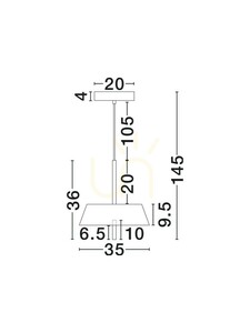 AGUILA LE45706 Luces Exclusivas függesztéklámpa fekete 35 cm LED 32 W 3000 K small 4