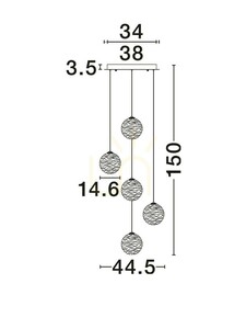 ALBORA Luces Exclusivas függőlámpa LE45745 4 ALBORA Luces Exclusivas függőlámpa LE45745 small 4