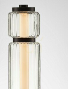 ALQUERI LED asztali lámpa, fekete, bordázott burával, 39 cm, Luces Exclusivas LE45809 small 4