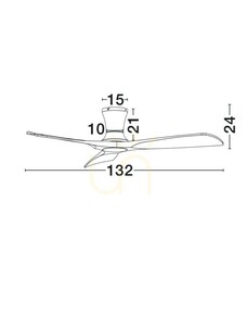 Luces Exclusivas ATARFE LE45887 fekete mennyezeti ventilátor LED 35 W 132 cm small 5