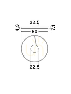 Fehér LED mennyezeti lámpa Luces Exclusivas AZKOIT LE45901 80 cm 64 W small 5
