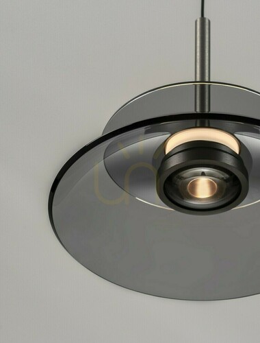 Jelölje be Luces Exclusivas HUANUCO LE46073 LED-függőlámpa, füstszínű üveg, 23 cm