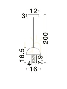 Luces Exclusivas TARREGA LE46167 függőlámpa small 7