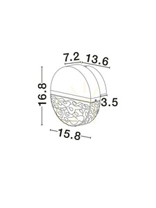 TARREGA Luces Exclusivas LE46180 LED fali lámpa – fehér márvány és aranyszínű fém small 6
