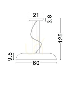 Luces Exclusivas VENCID LE46217 fekete LED függőlámpa 44 W 3000 K 60 cm small 6