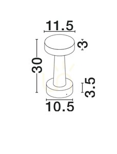 Luces Exclusivas BERANGA LE62055 kerti oszloplámpa, szürke, 30 cm, LED 5 W 3000 K small 3