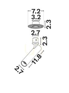 Süllyesztett LED mennyezeti lámpatest CAMBIL Luces Exclusivas LE62190, fekete small 2