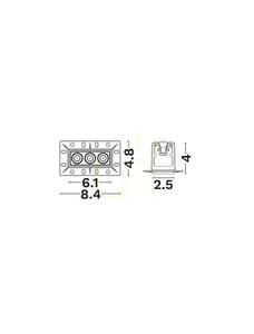 Luces Exclusivas CARBAY LE62215 fekete, keret nélküli süllyesztett LED mennyezeti lámpa, 5 W, 3000 K small 1