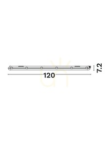 Fehér GAUCIN Luces Exclusivas LE62492 LED mennyezeti lámpa, 40 W, 120 cm, IP65 small 2