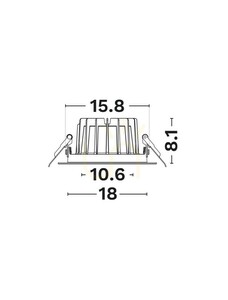 Süllyesztett LED mélysugárzó VALLES Luces Exclusivas LE62595 fehér 35 W 4000 K small 3