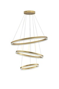 Luces Exclusivas ACACIO LE43558 LED függőlámpa, három gyűrű, aranyszínű, 80 cm small 1