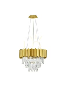 ACATEN Luces Exclusivas LE43570 arany kristály függesztéklámpa, 6 x E14, 50 cm small 0