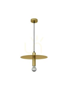 Függőlámpa BAJIO Luces Exclusivas LE43703 arany tányéros E27 max 12W ø35 cm, függesztés 180 cm-ig small 0
