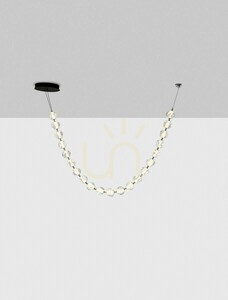 Luces Exclusivas CHEPEN LE44424 függeszték, 280 cm-es füzér, LED 91 W 3000 K, 6659 lm, akril és fekete fém small 1