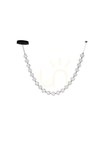 Jelölje be Luces Exclusivas CHEPEN LE44424 függeszték, 280 cm-es füzér, LED 91 W 3000 K, 6659 lm, akril és fekete fém