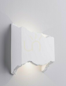 Gipsz fali lámpa Luces Exclusivas QUIME LE44712, 25,5 x 18,5 cm, LED 6 W 354 lm 3000K, fehér small 1