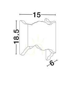 Gipsz fali lámpa Luces Exclusivas QUIME LE44712, 25,5 x 18,5 cm, LED 6 W 354 lm 3000K, fehér small 3