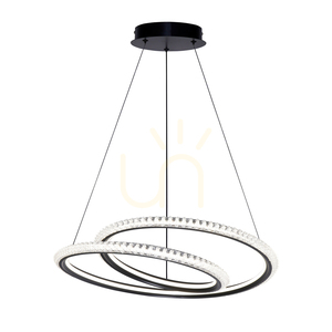 Italux Kortia LED függőlámpa fekete 48 cm PND-64873-BK small 0