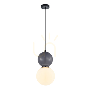 Italux Mastal fekete és sötétszürke függőlámpa E27 20 cm PND-36603-1L-BK-GR small 0