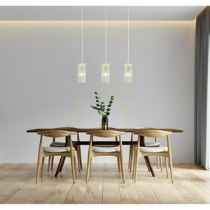 Italux Merto függőlámpa, aranyszínű, átlátszó üveggel, 3×E14, 60 cm PND-40930-3B-GD small 1