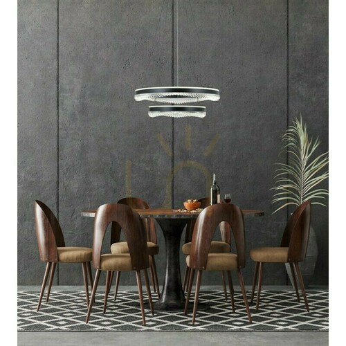 Jelölje be Italux Morte LED-függőlámpa, fekete, 60 cm PND-34535-2L-BK