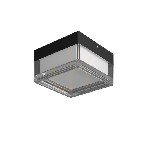 Jelölje be Italux LED mennyezeti lámpa fekete 13 cm IP65 PLF-53628-BK