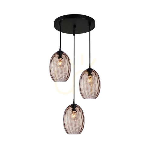 Jelölje be Függőlámpa Italux Novala fekete 3 karos E27 PND-3031-3A-BK-CF